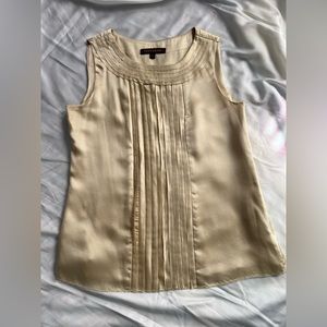 Vittadini Lined Cream Silk Tank Top